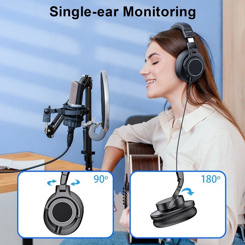 Over Ear Wired Monitor Headphones