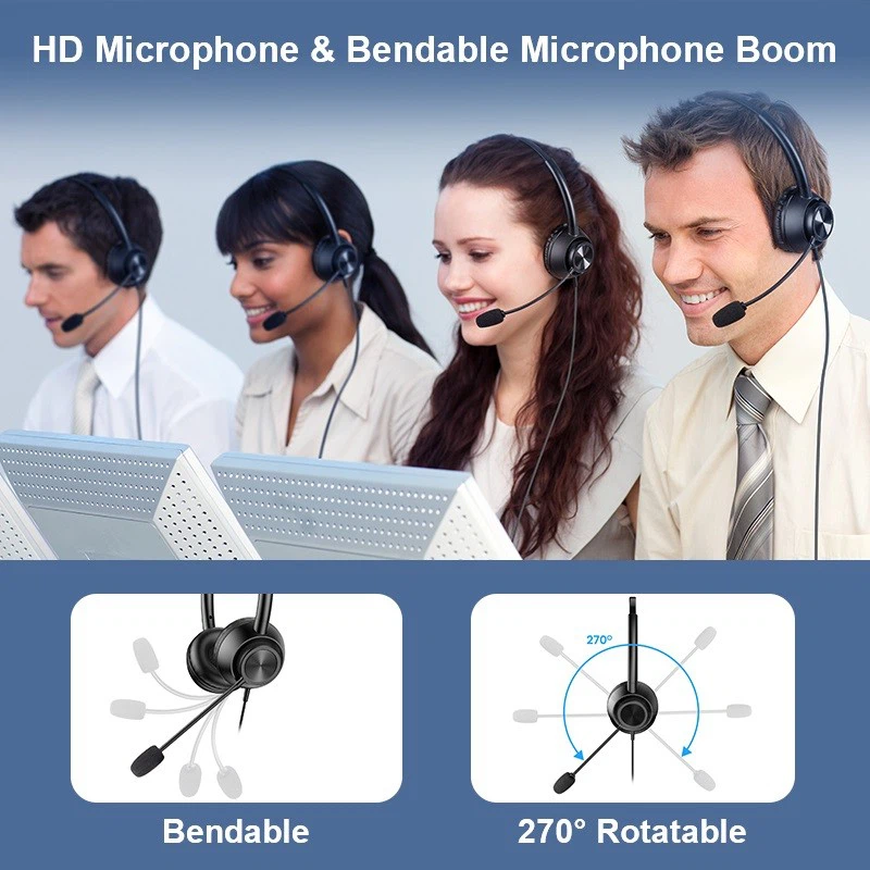 USB Headset With Flexible Microphone