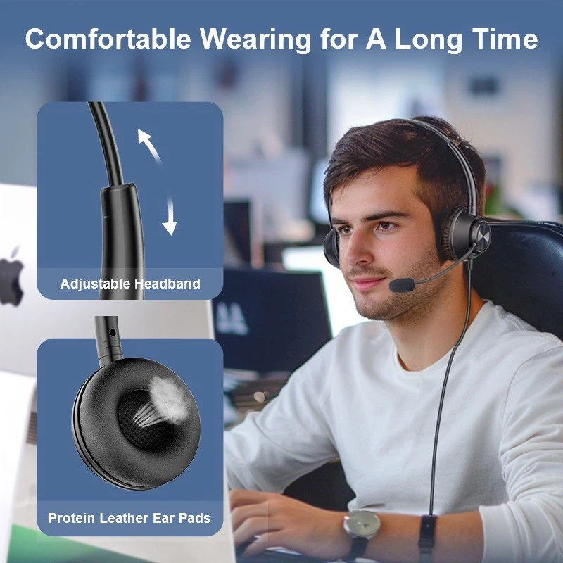 USB Headset With Flexible Microphone