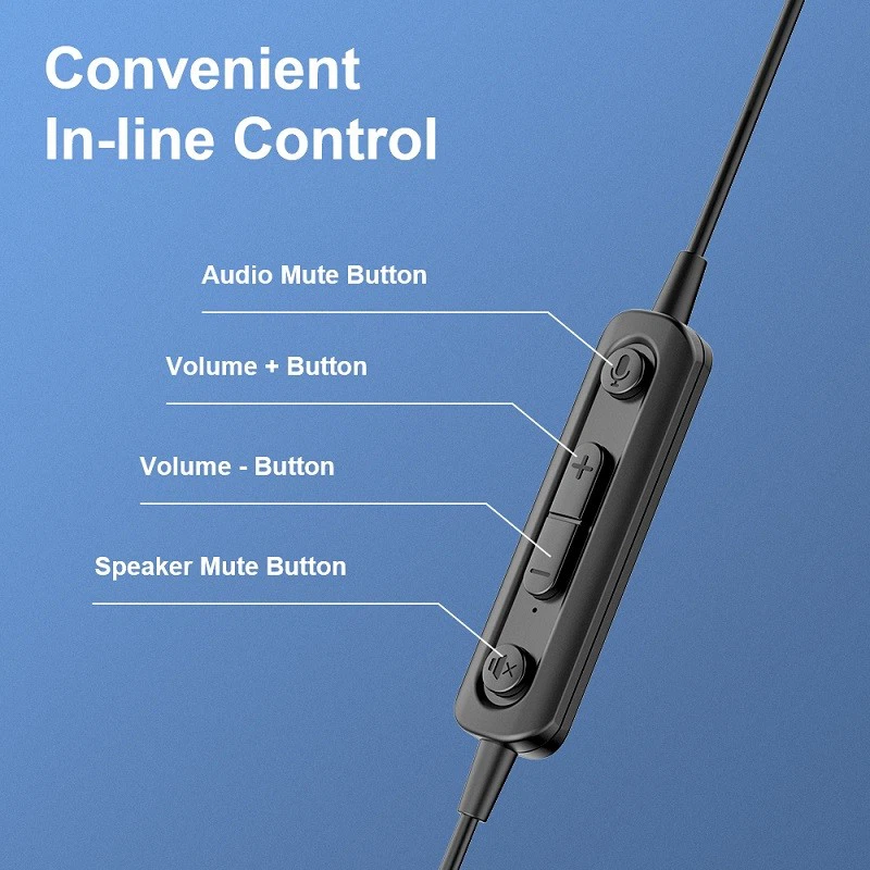 USB Headset With Flexible Microphone